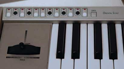 The Oriental Keyboard's Quartertone Buttons